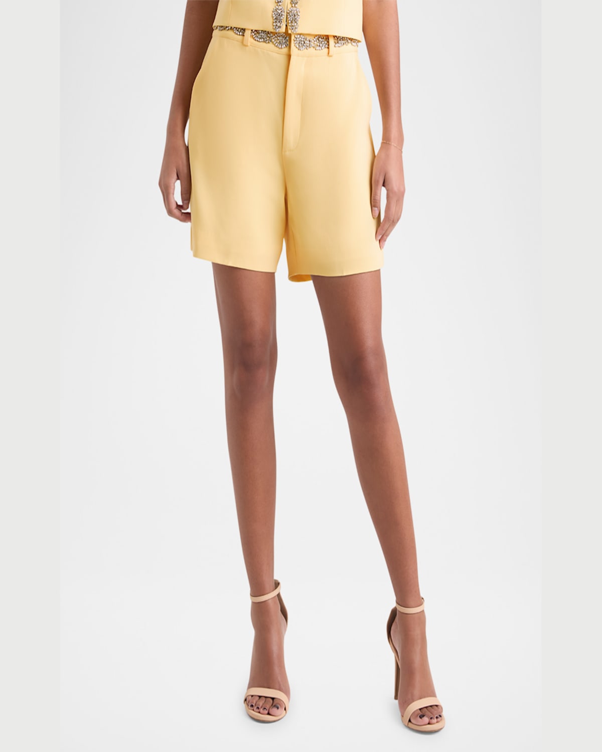 Cinq À Sept Cinq A Sept Samina Embellished Shorts In Butter