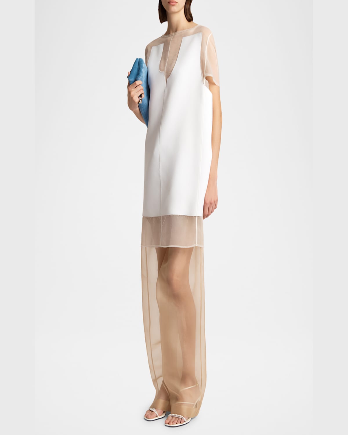 Khaite Trenton Pleated Silk-organza Tapered Pants In Beige