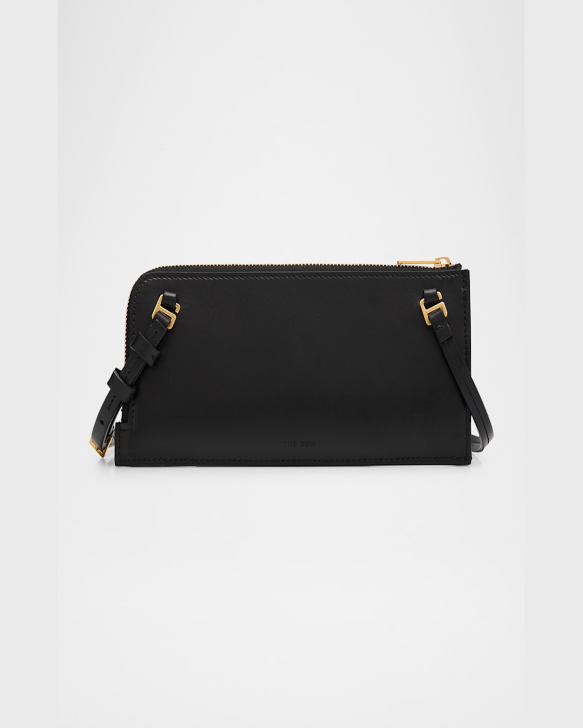 The Row Long Wallet In Smooth Box Calf Leather In Bag Black Ang