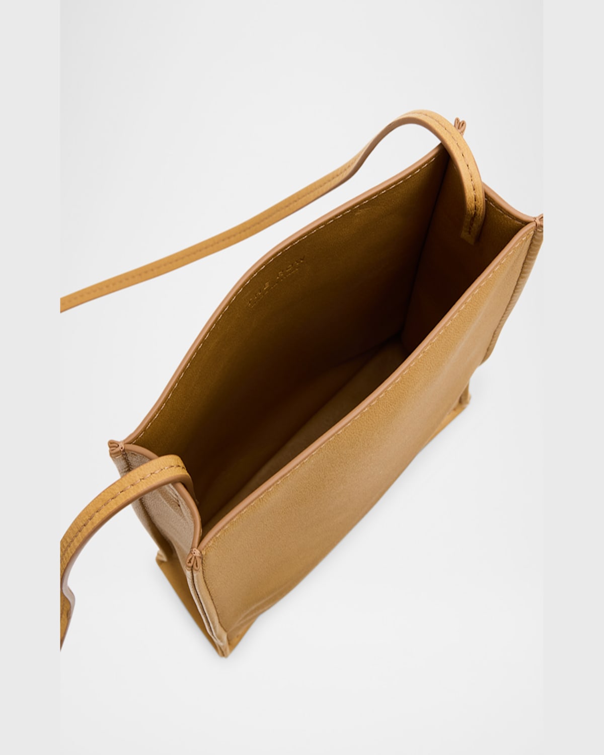 The Row To Go Small Crossbody Bag In Napa Leather In Bans Beige Ans