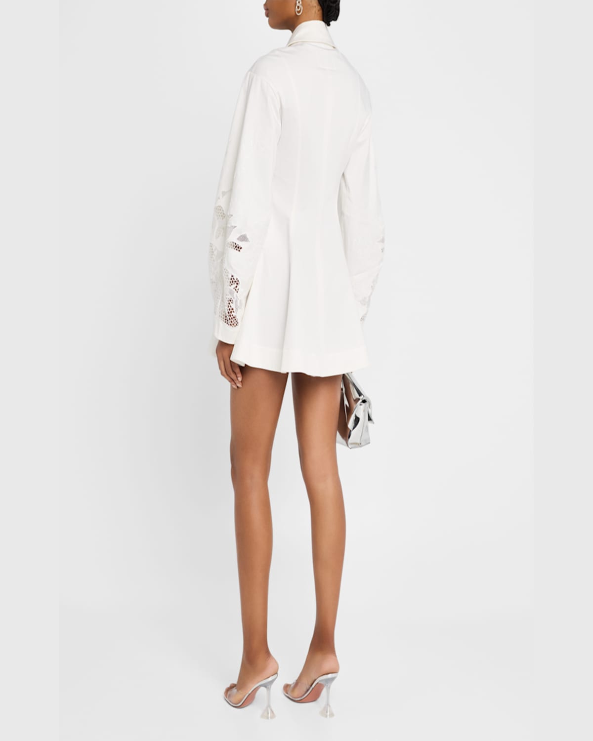 Clea Indra Mini Shirtdress In Off White