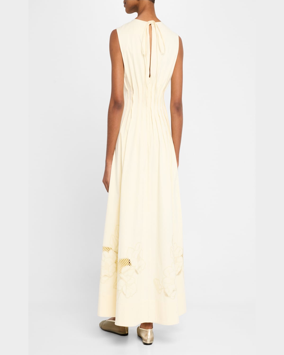 Clea Anika Embroidered Dress In Butter