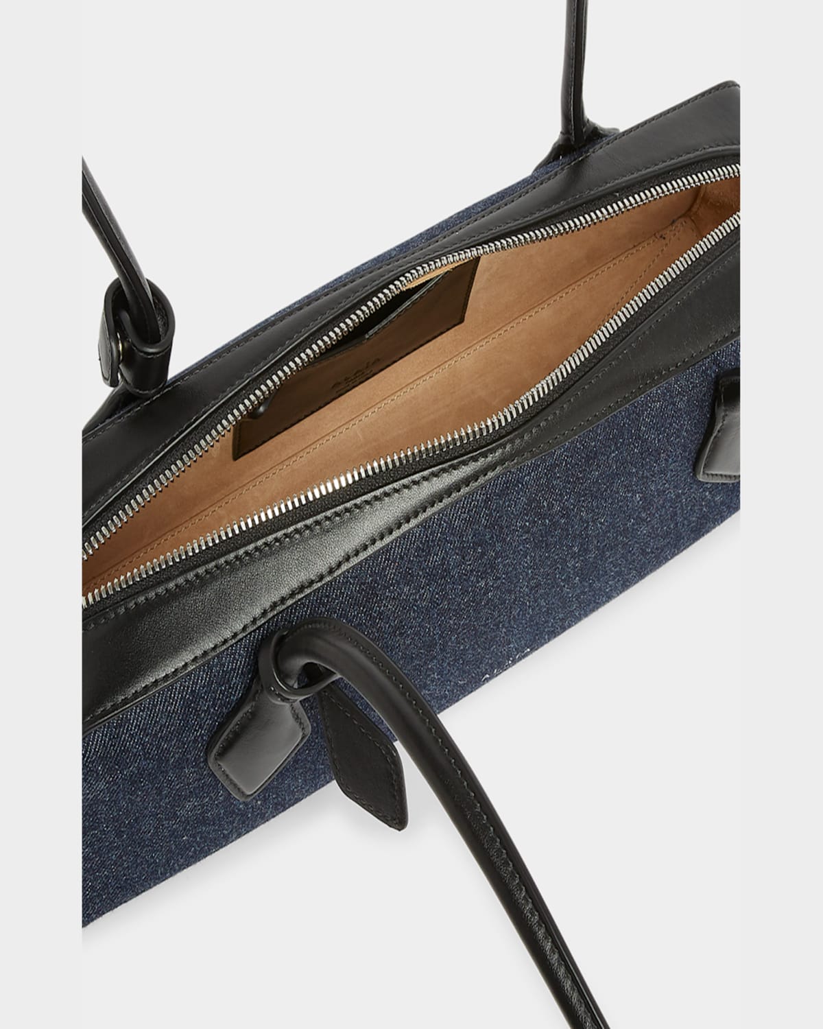 Alaïa Le Teckel Medium Shoulder Bag In Denim In 516 Bleu Denim