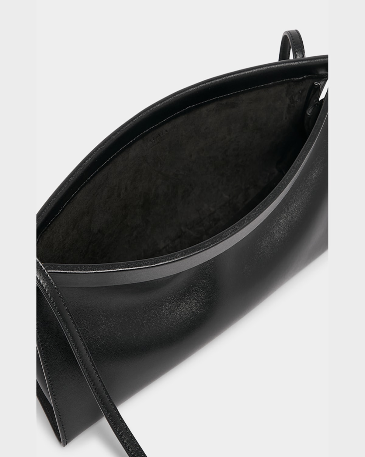 Shop Alaïa Le Click Medium Shoulder Bag In Glossy Leather In 999 Noir