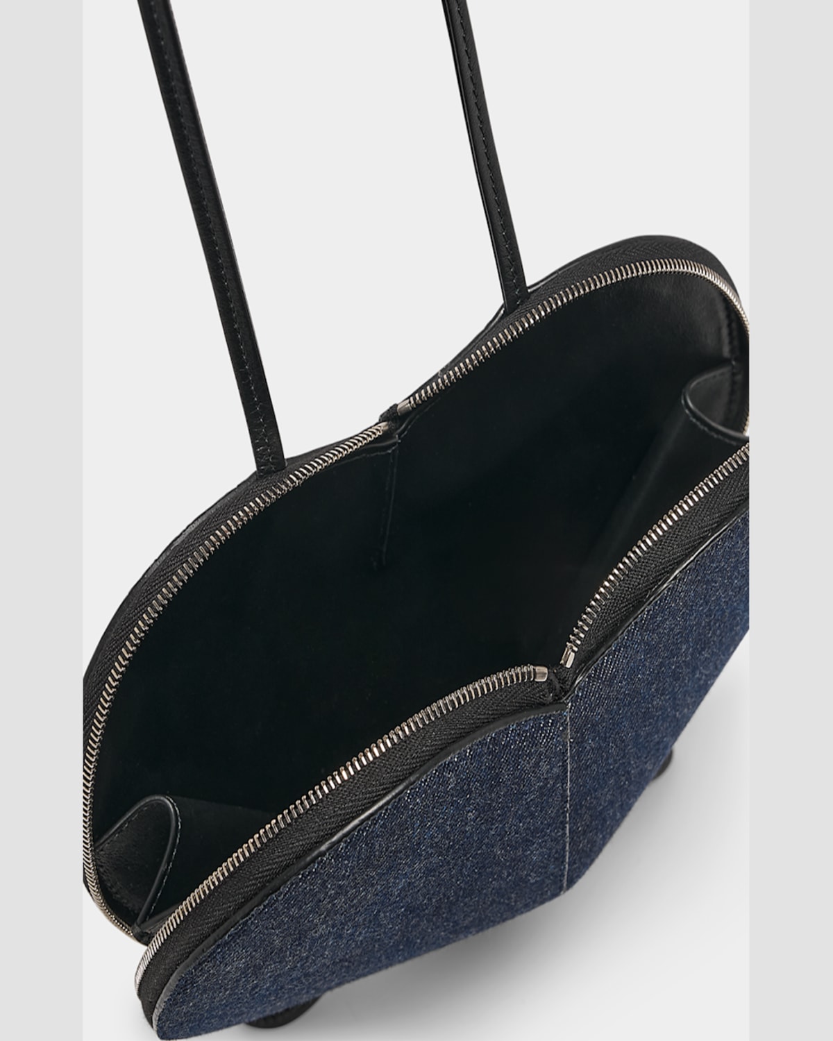 ALAÏA LE COEUR CROSSBODY BAG IN DENIM 