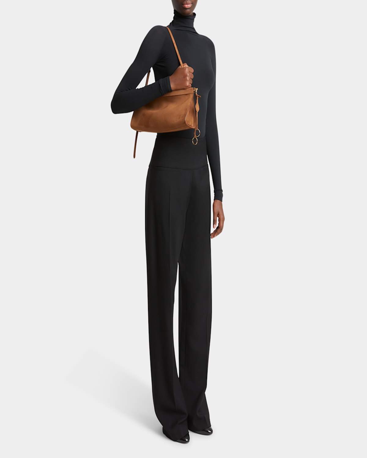 Alaïa Womens Terre D Ombre East West Magnetic-frame Leather Shoulder Bag In 731 Terre D Ombre