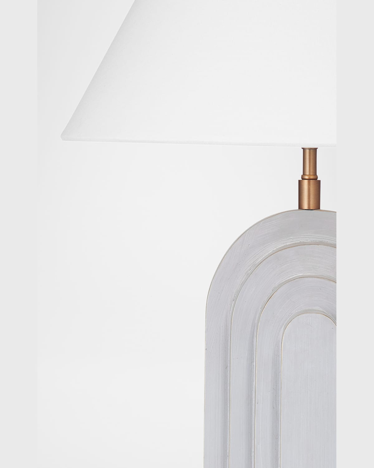 Katherine Noble By Bmc Witham 28" Resin Table Lamp In Light Cement W/gold Highlights