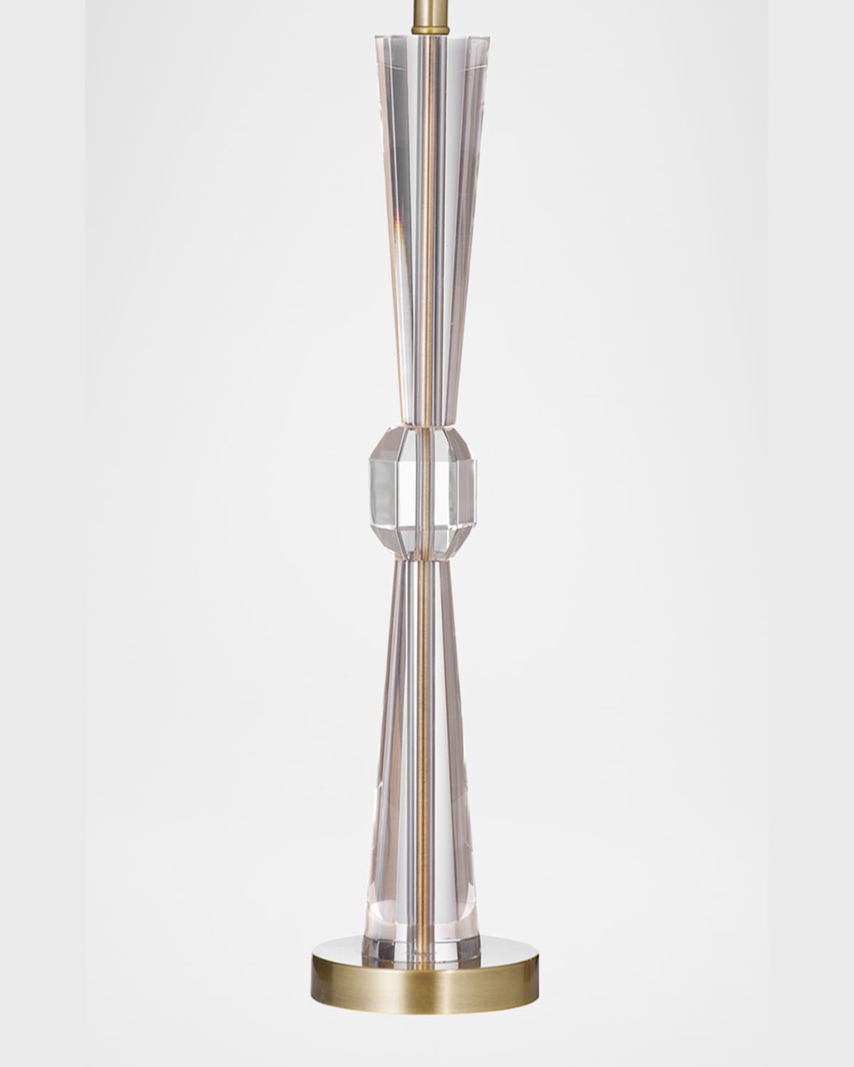 Katherine Noble By Bmc Devon 35" Crystal Table Lamp In Clear/brushed Gold