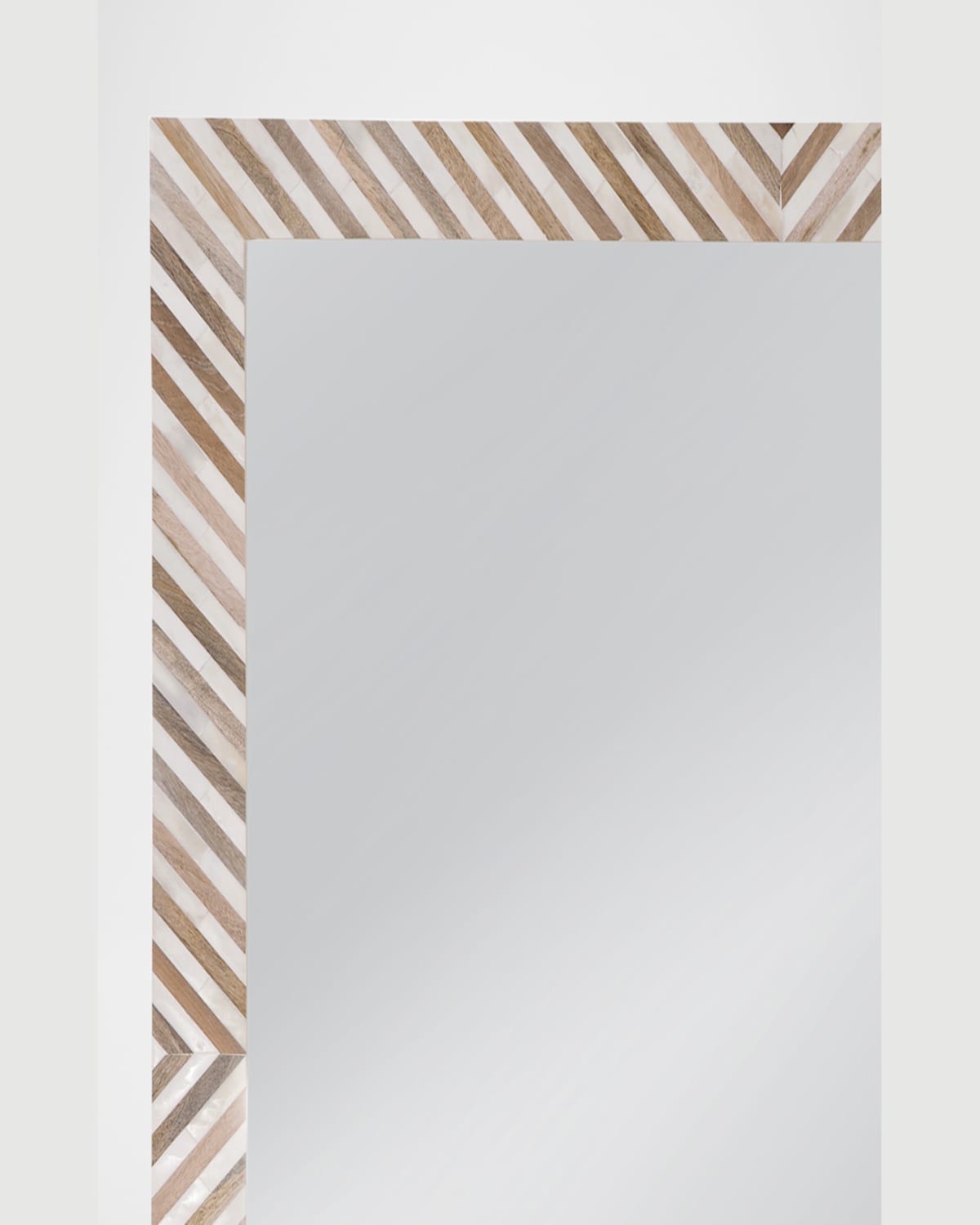 Katherine Noble By Bmc Karl 48" Wood & Resin Wall Mirror In Natural/cream