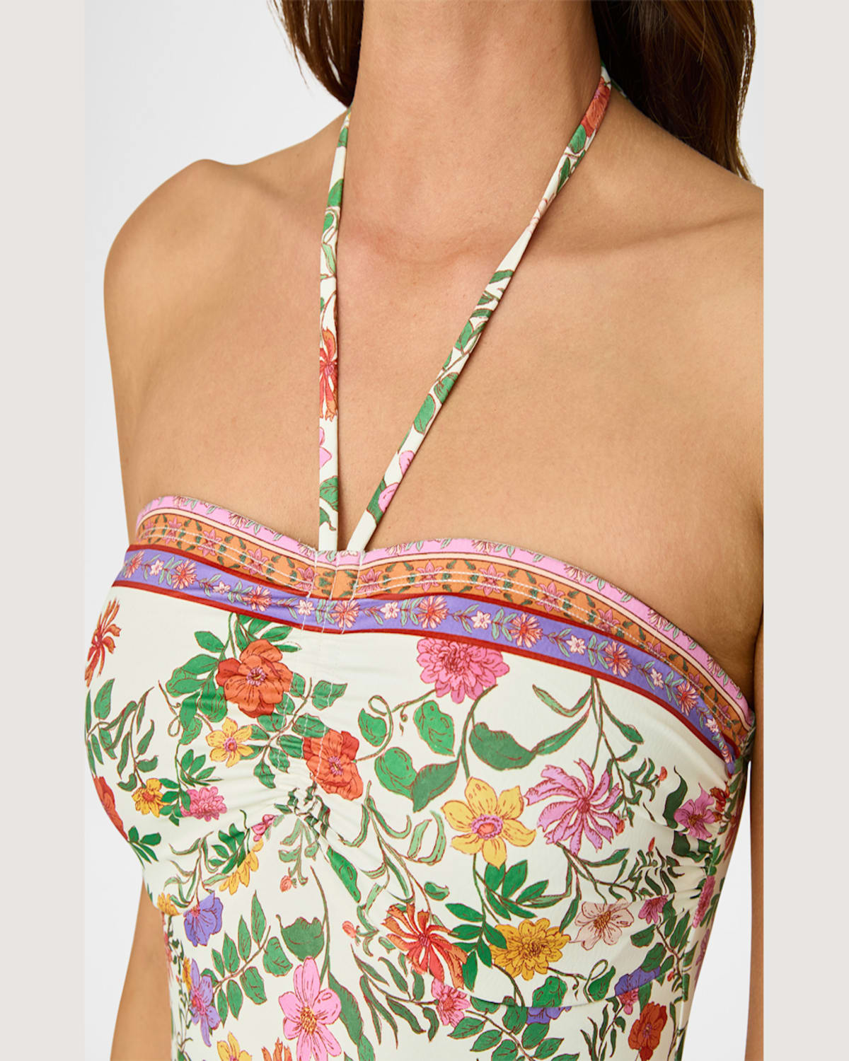 Shoshanna Cinched One-piece Swimsuit In Rspbry Mut