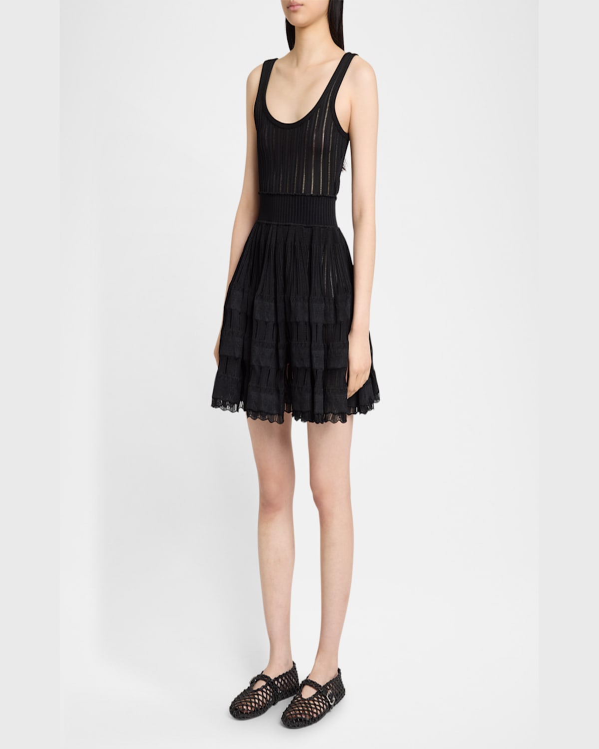 Alaïa Alaia Women Strass Ballet Flats In Noir