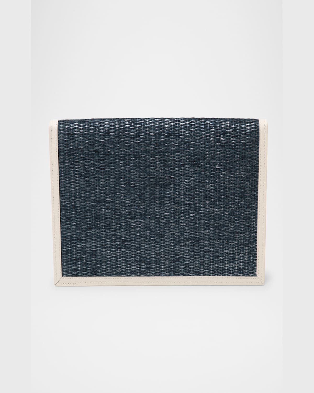Michelle Wilhite Brick Envelope Woven Clutch Bag In Navy