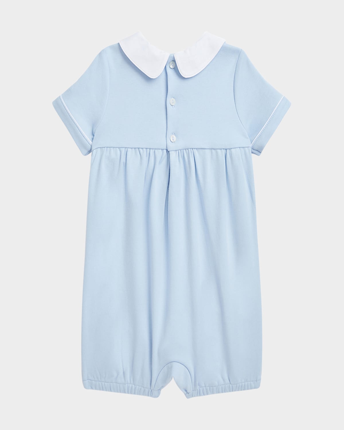 Ralph Lauren Boy's Smocked Picnic Embroidered Coverall In Cold Springs