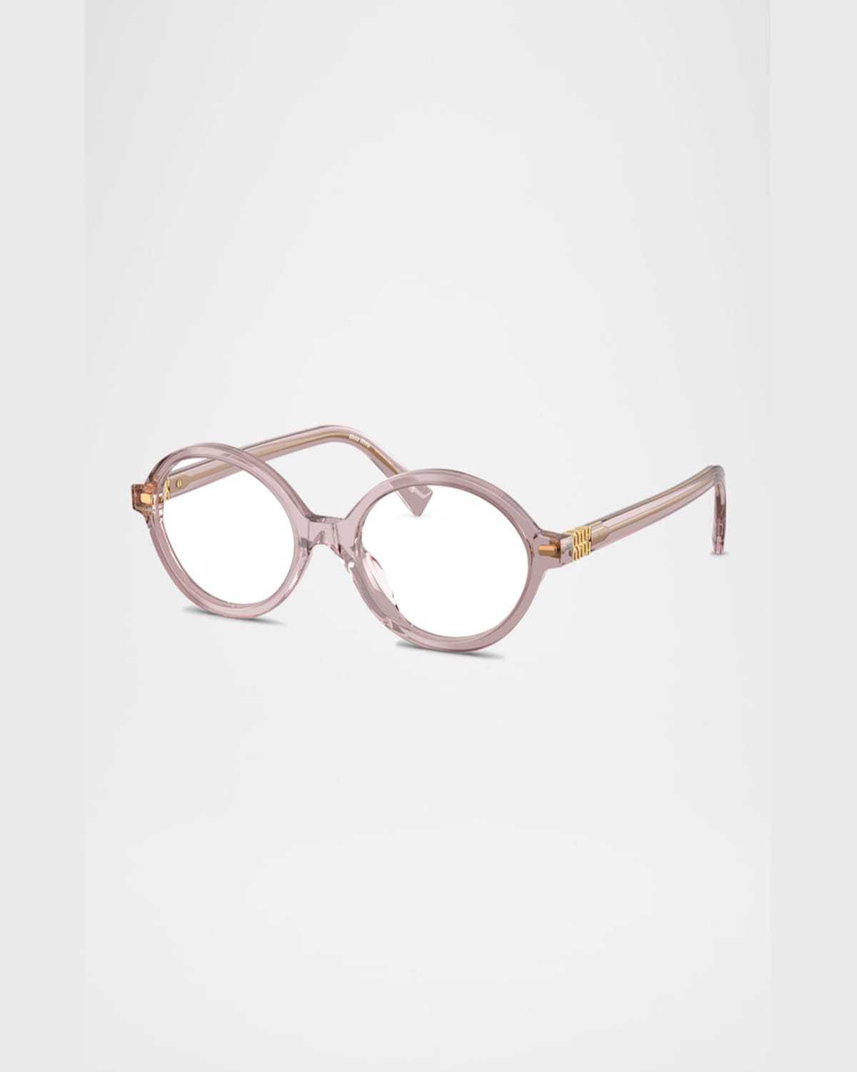 Miu Miu Mu 01xv Oval Acetate And Plastic Optical Glasses In Purple