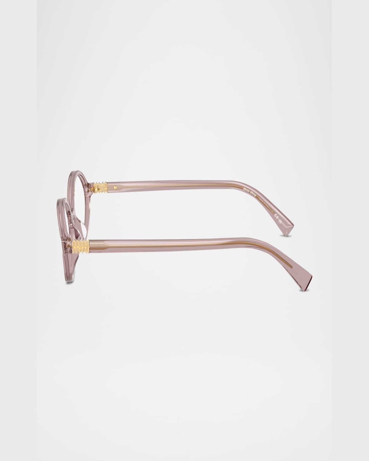 Miu Miu Mu 01xv Oval Acetate And Plastic Optical Glasses In Purple