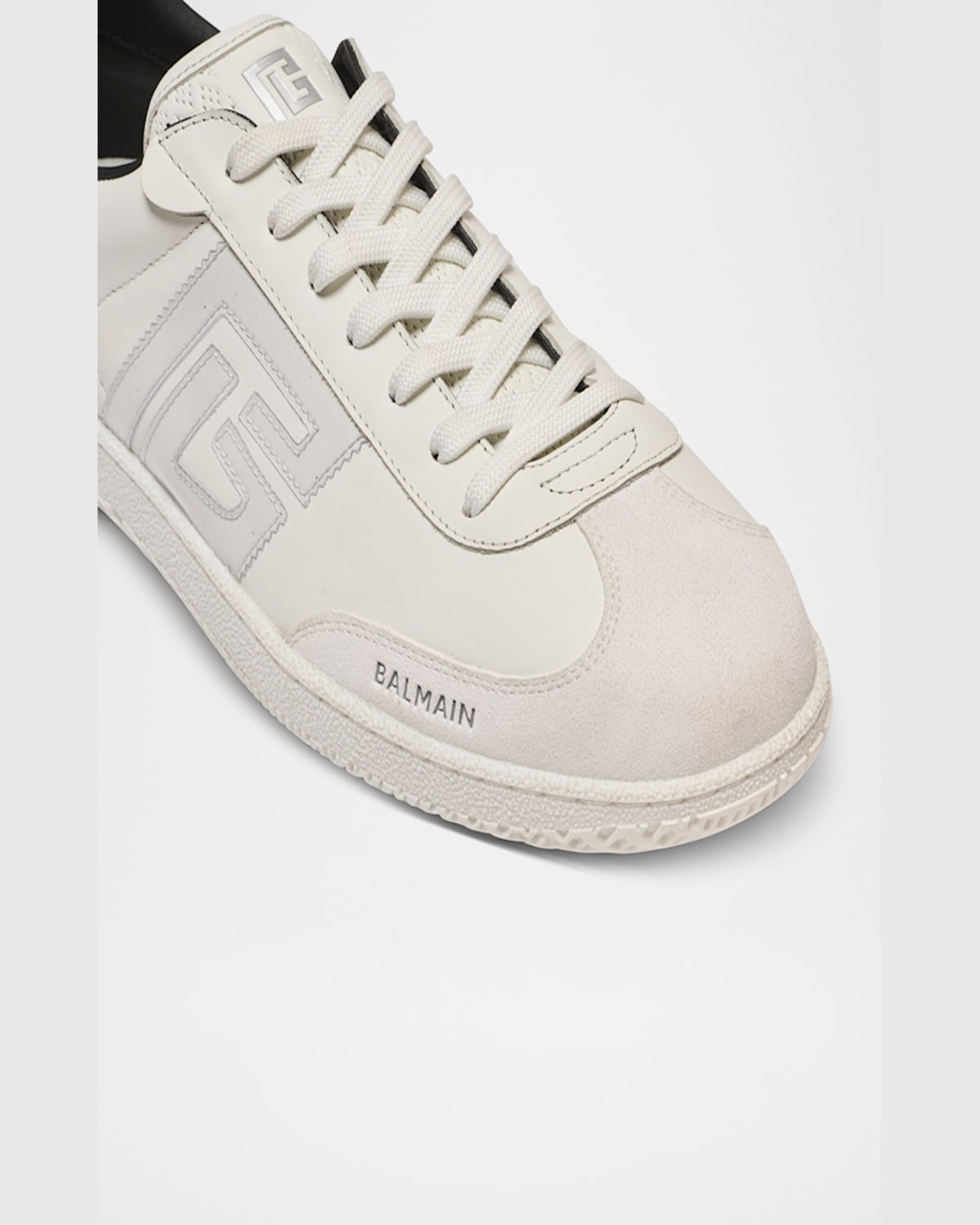 Balmain Swan Sneakers In White/transparent