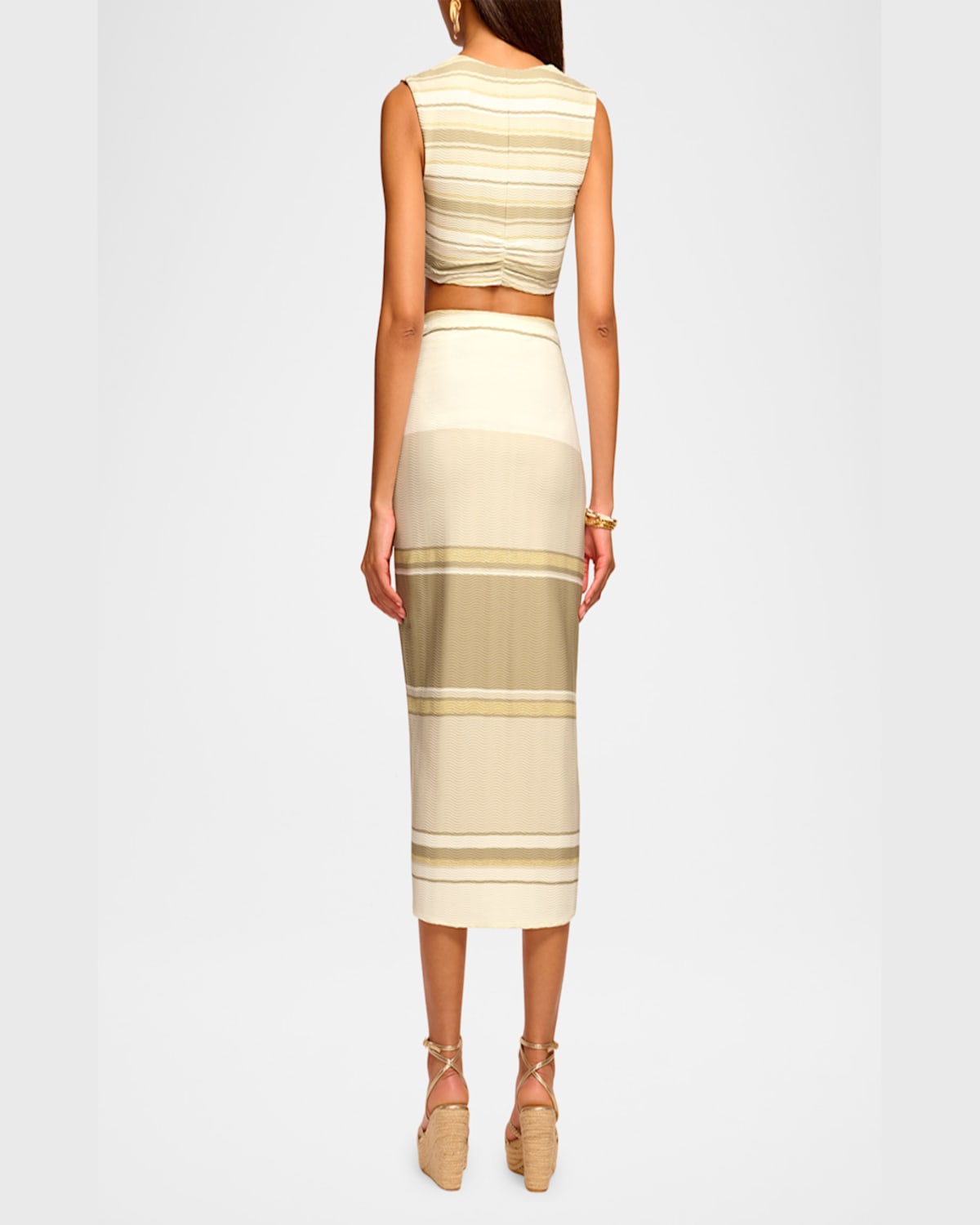 RAMY BROOK TEXTURED XANA MIDI SKIRT 