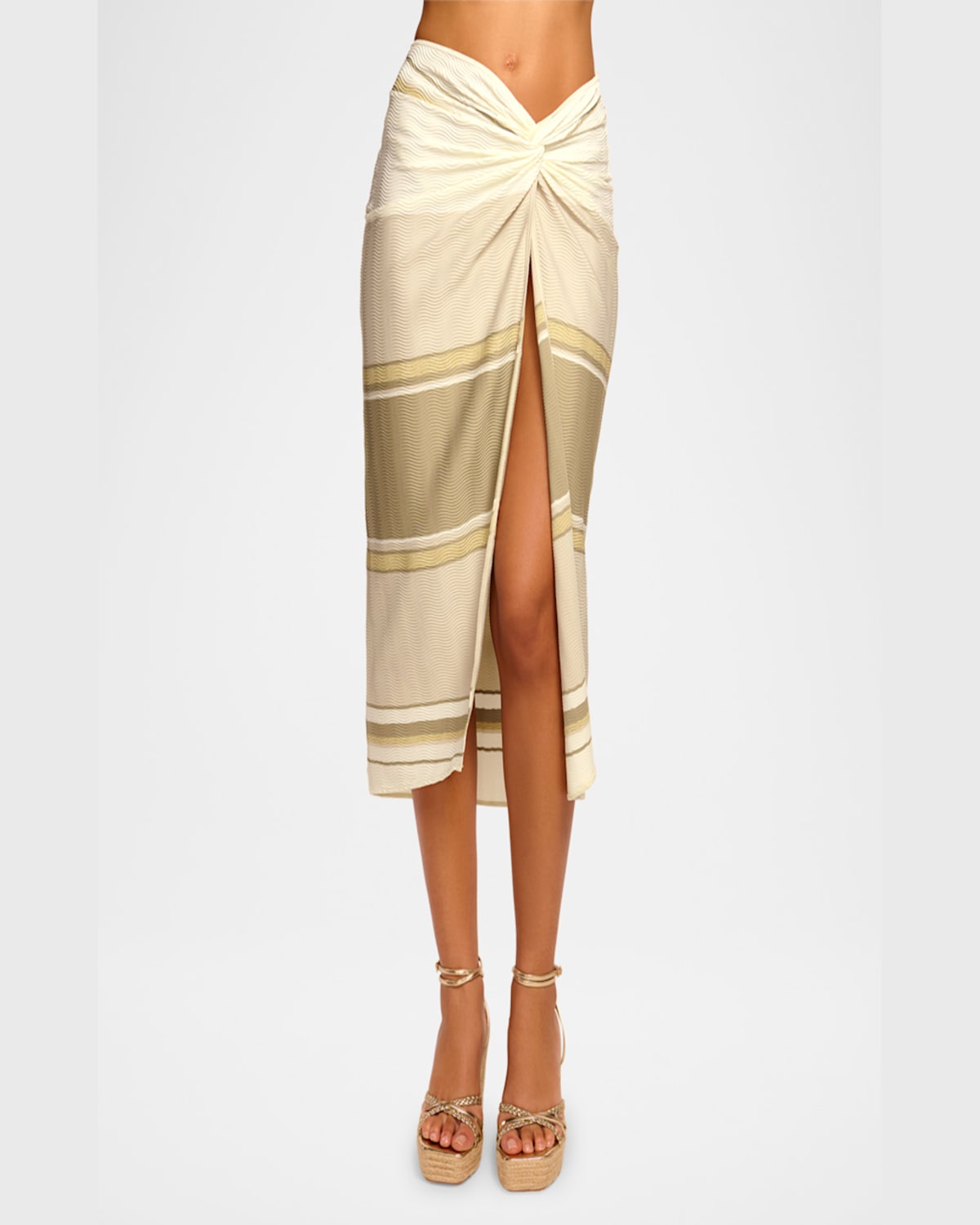 RAMY BROOK TEXTURED XANA MIDI SKIRT 