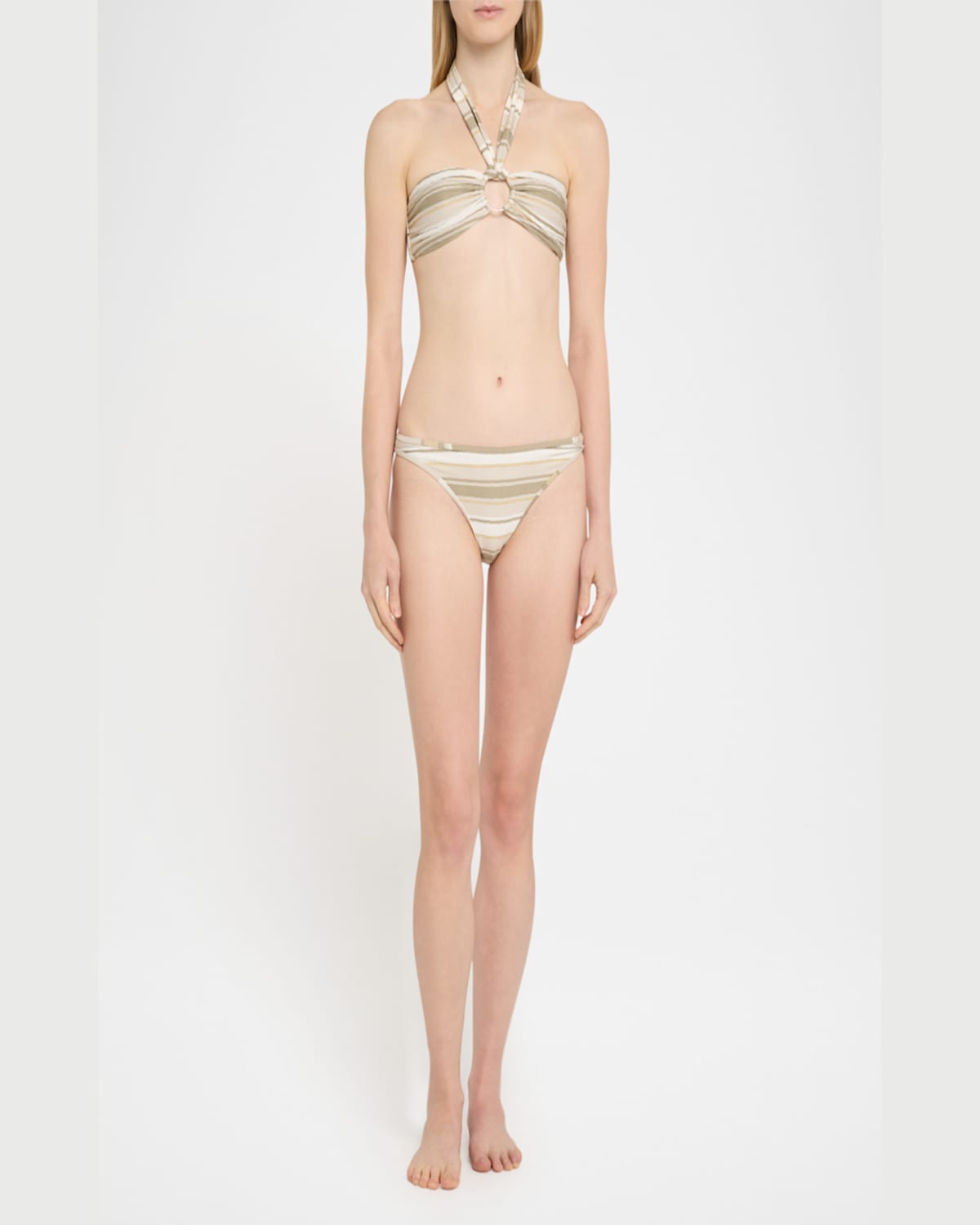 RAMY BROOK STRIPED MARIE BIKINI BOTTOMS 