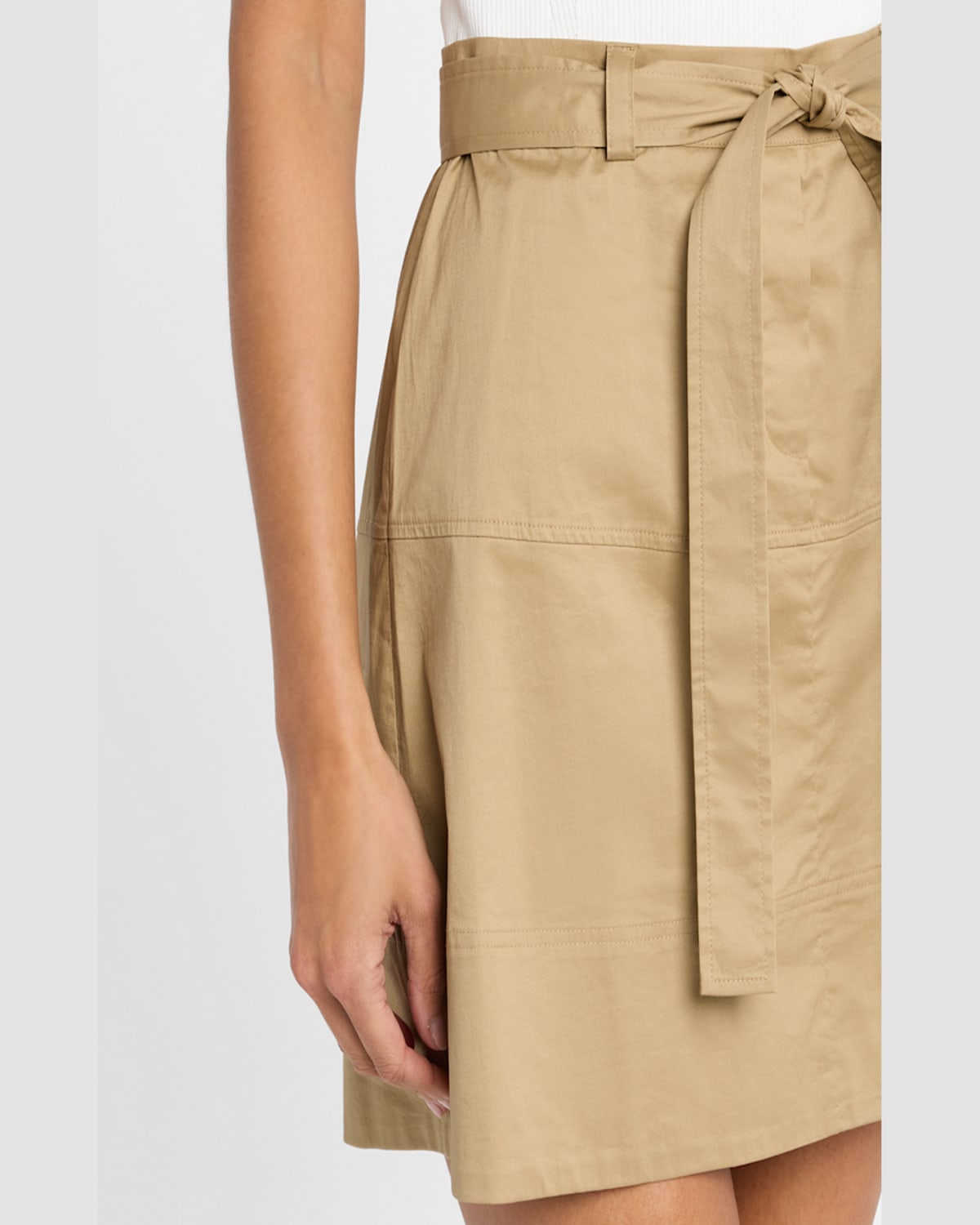 Tanya Taylor Vanessa Sleeveless Combo Dress In Whitelight Khaki