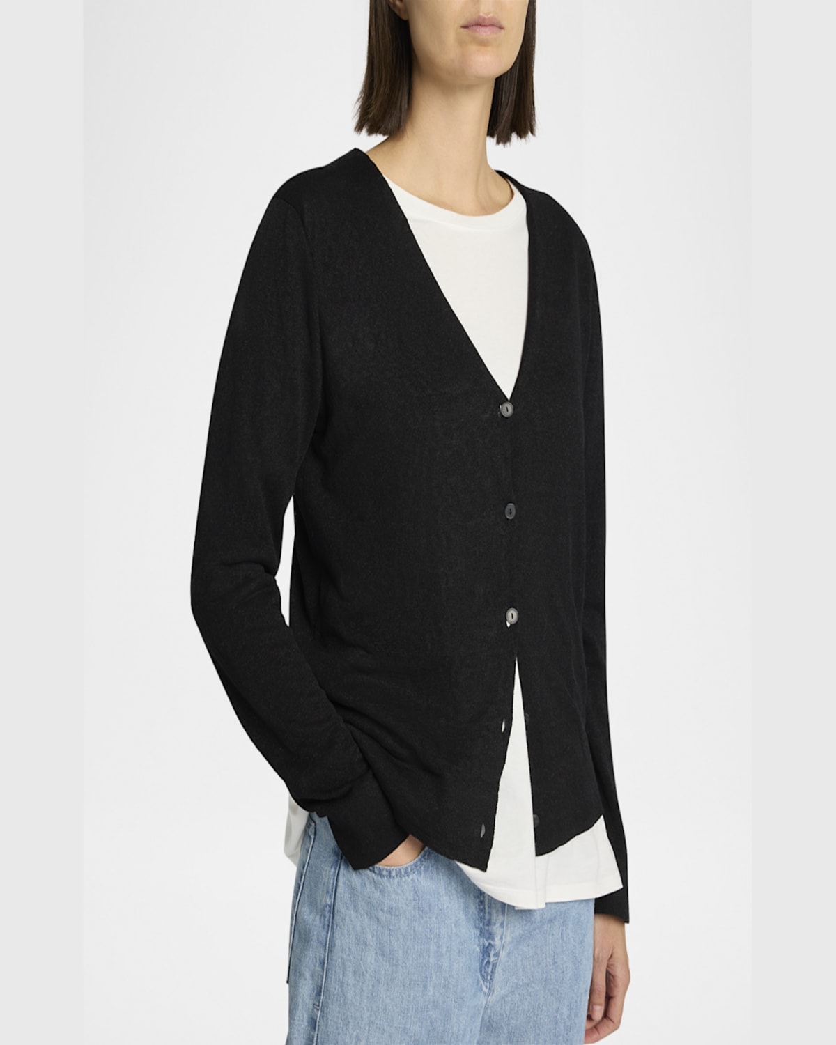 The Row Jheel V-neck Cardigan In Black