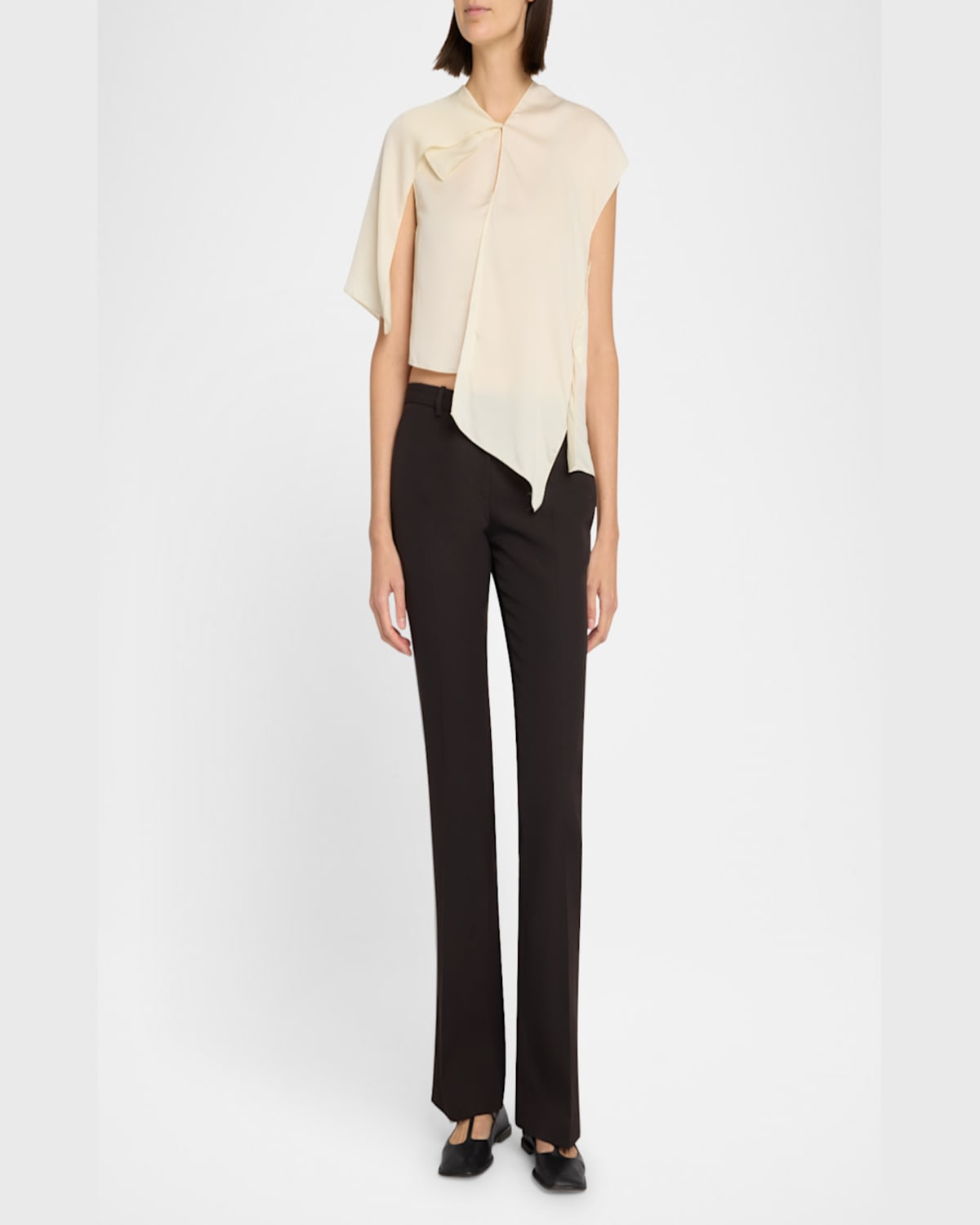 The Row Doss Paneled Sleeveless Top In Cream