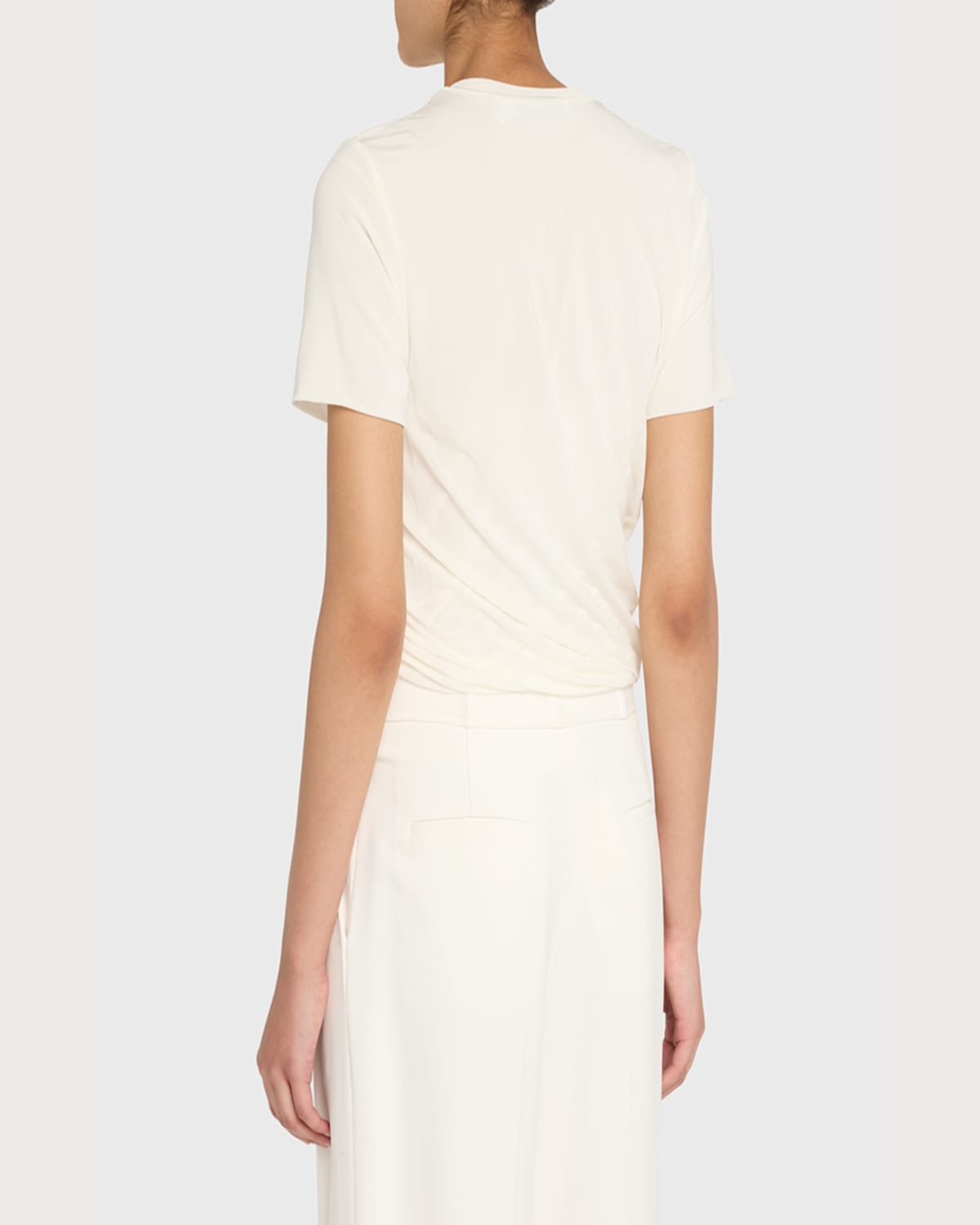Christopher Esber Coiled Jersey Corset Tee In White