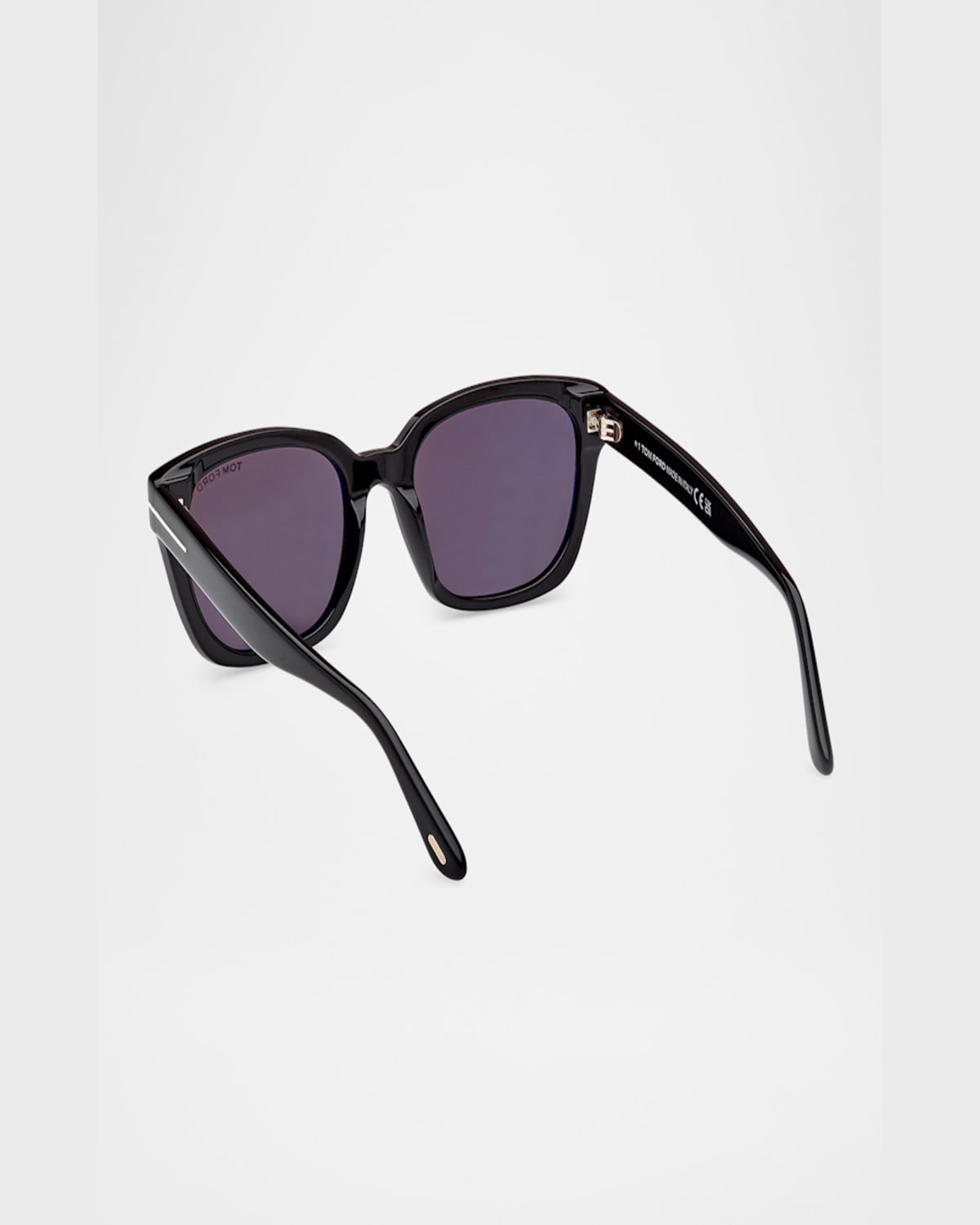 Tom Ford Haylay Acetate Rectangle Sunglasses In Sblksmk