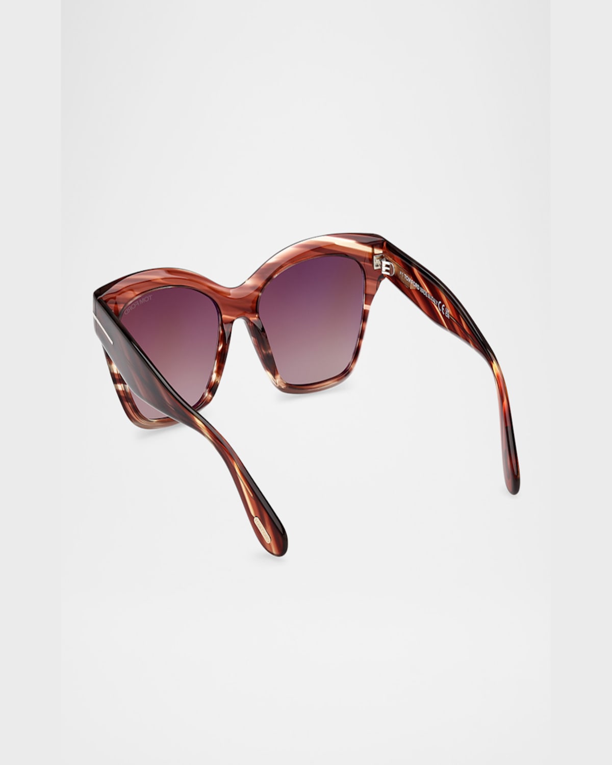 Tom Ford Elvira Cat Eye Acetate Sunglasses In Colhav/bordg
