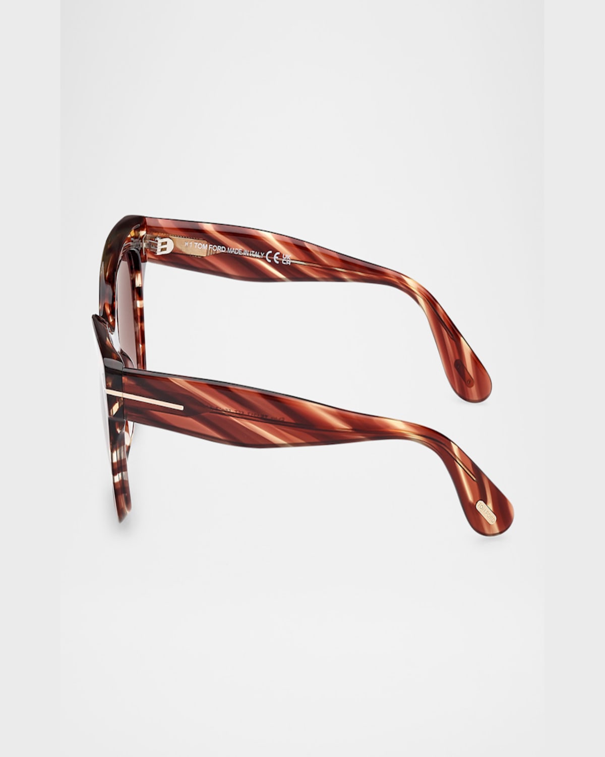 Tom Ford Elvira Cat Eye Acetate Sunglasses In Colhav/bordg