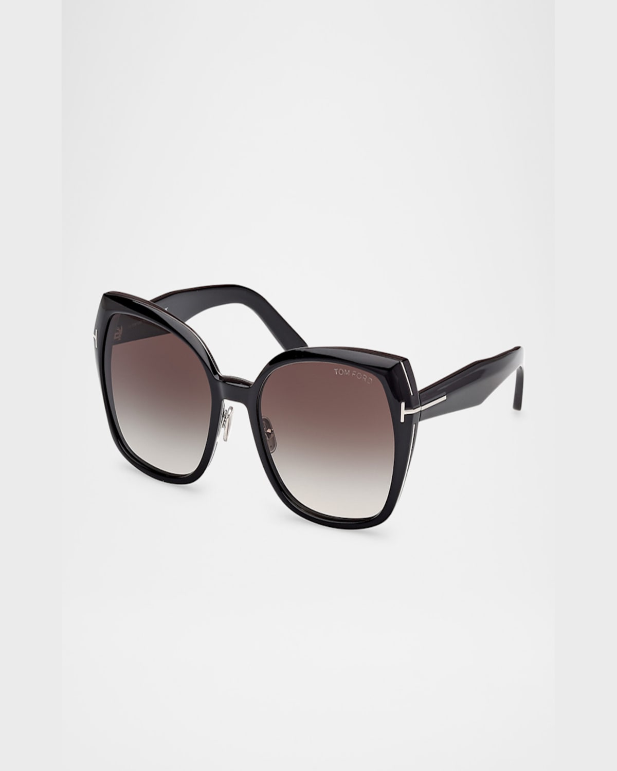 Tom Ford Plum 58mm Gradient Butterfly Sunglasses In Black