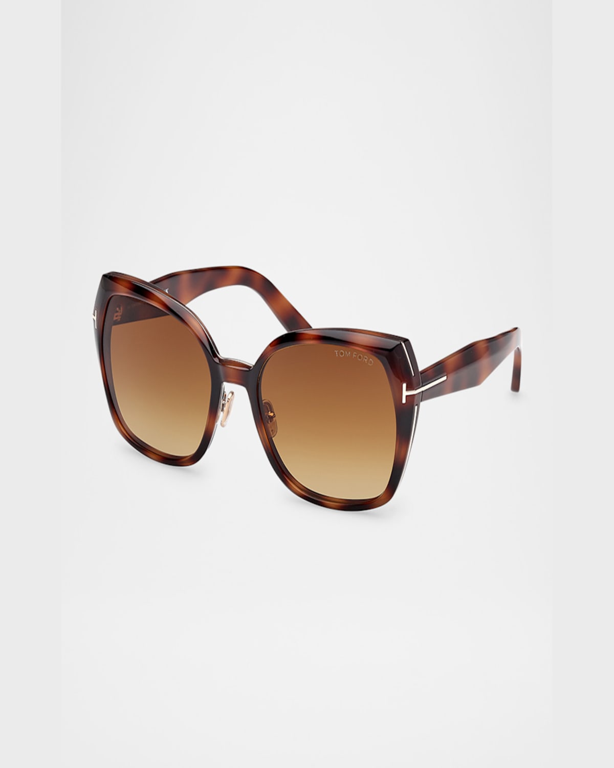 Tom Ford Plum Plastic Cat-eye Sunglasses In Colhavbrng