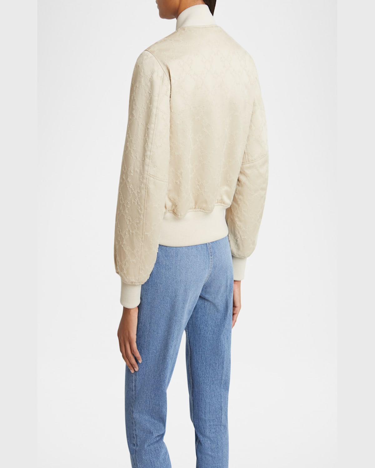 Givenchy Monogram 72 Light Varsity Jacket In Light Beige