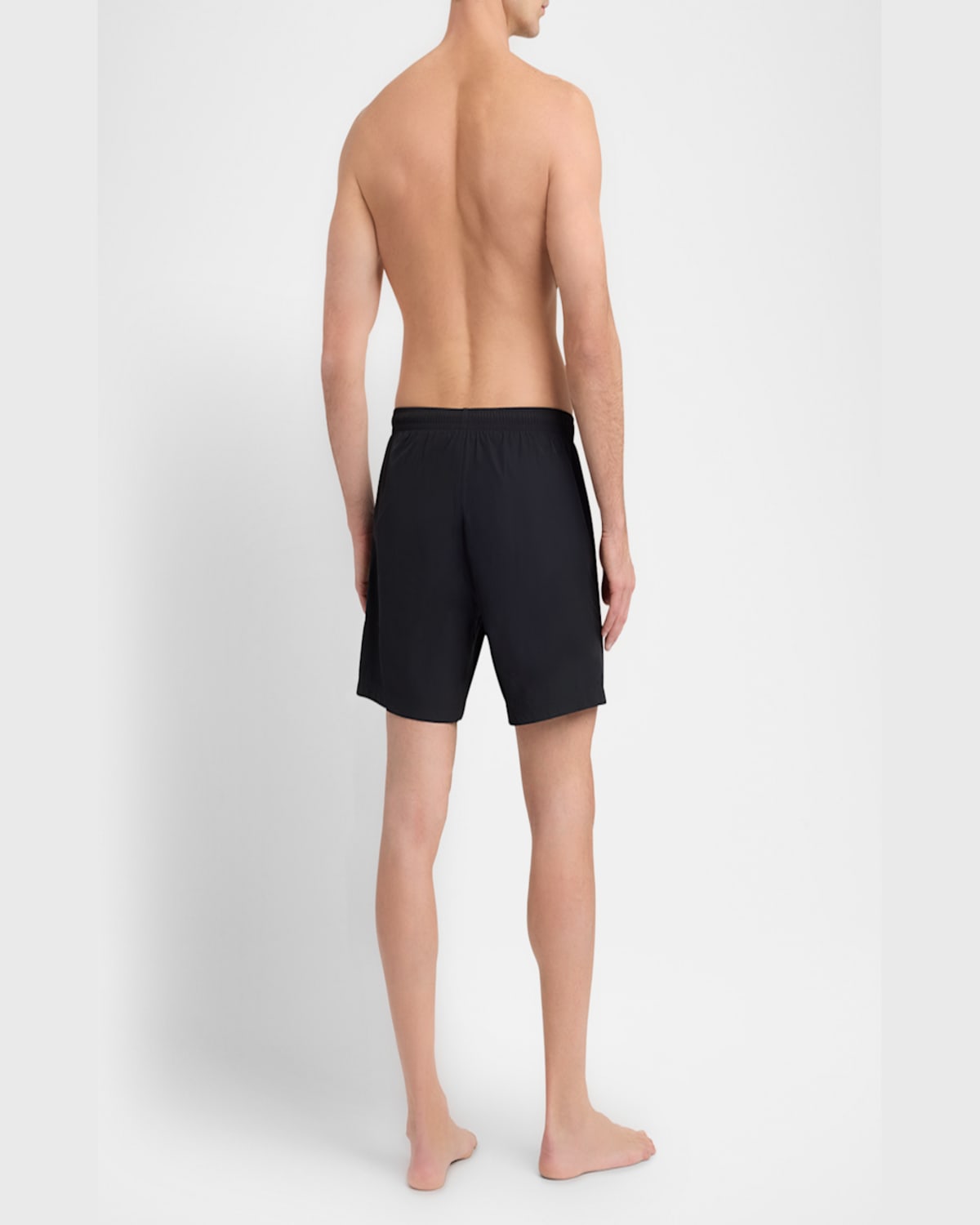 Alexander Mcqueen Elastic Waistband Swim Shorts With Side Pockets In Multi
