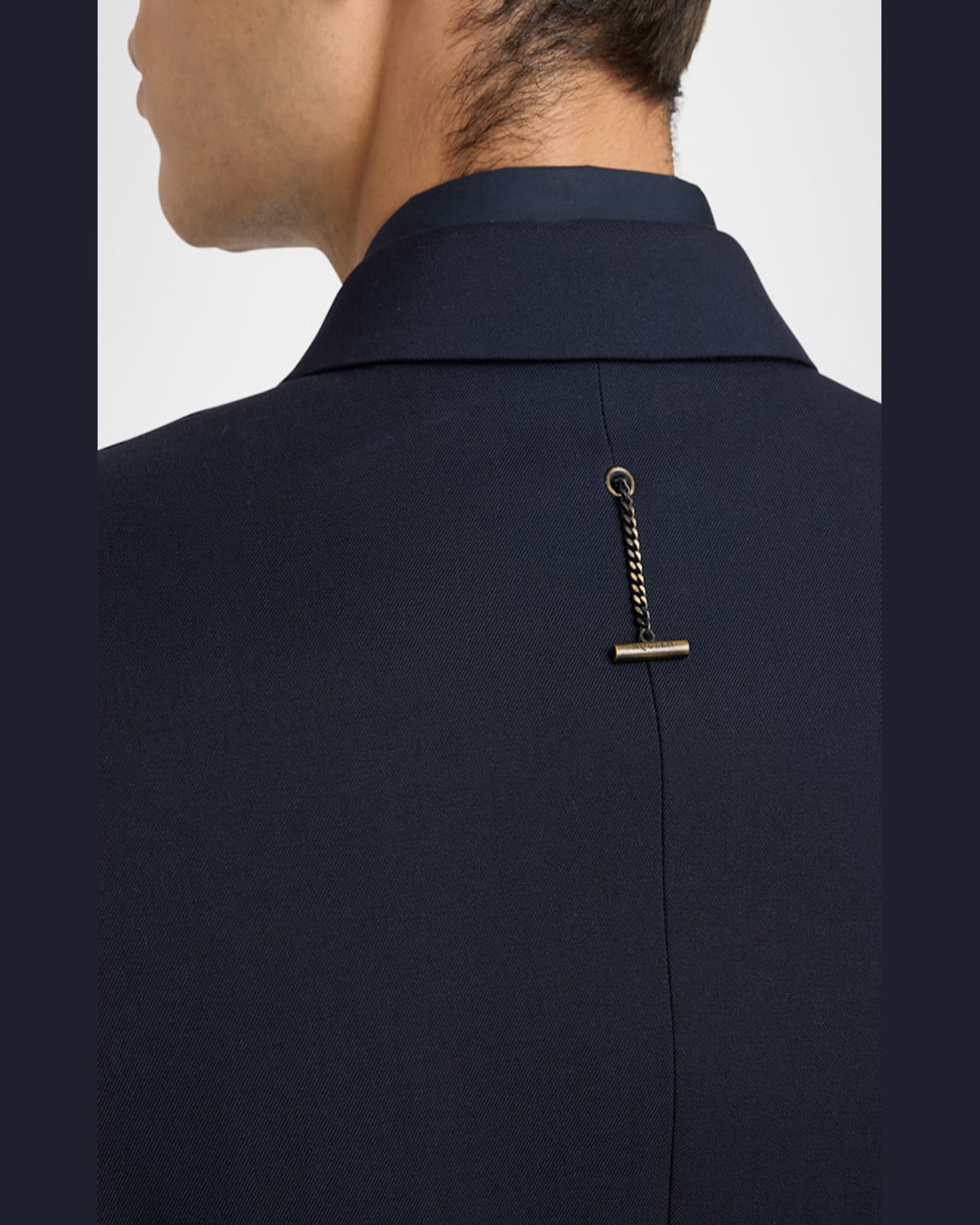 Alexander Mcqueen Mcqueen Shrunken Wool Blazer In Navy