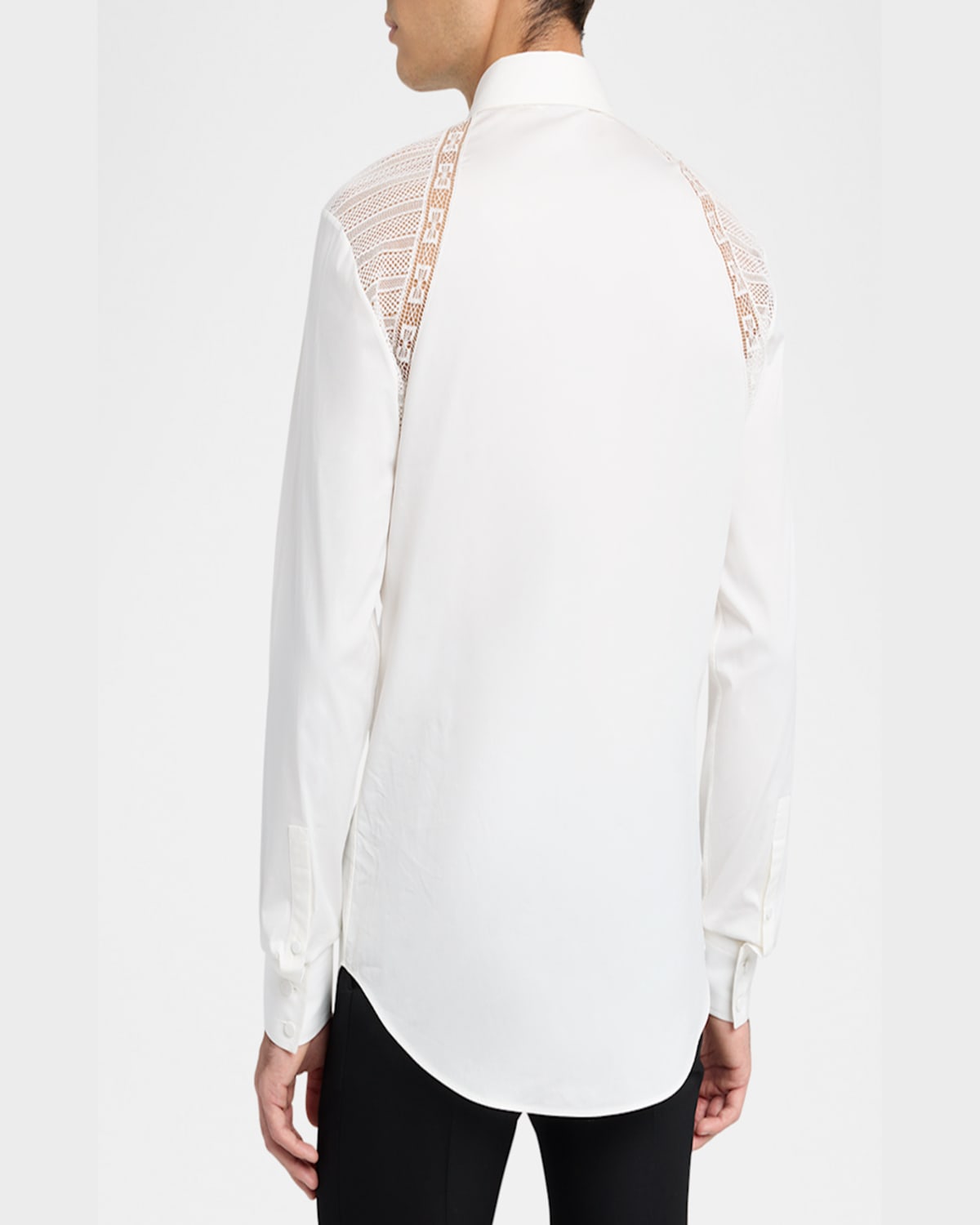 ALEXANDER MCQUEEN MEN'S LACE HARNESS SHIRT 