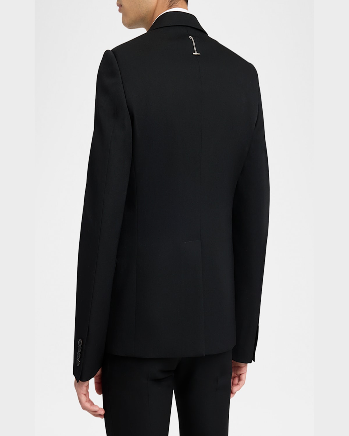 Alexander Mcqueen Men's Crystal Barathea Wool Reverse Jacket In Black