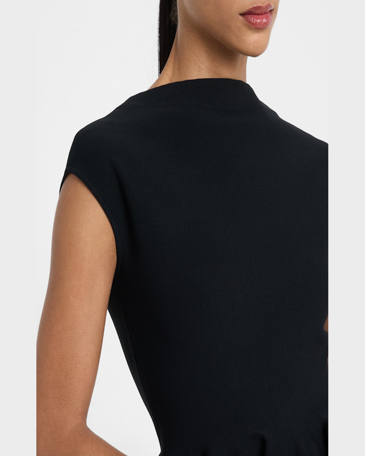 Shop Alaïa Cap-sleeve Peplum Top