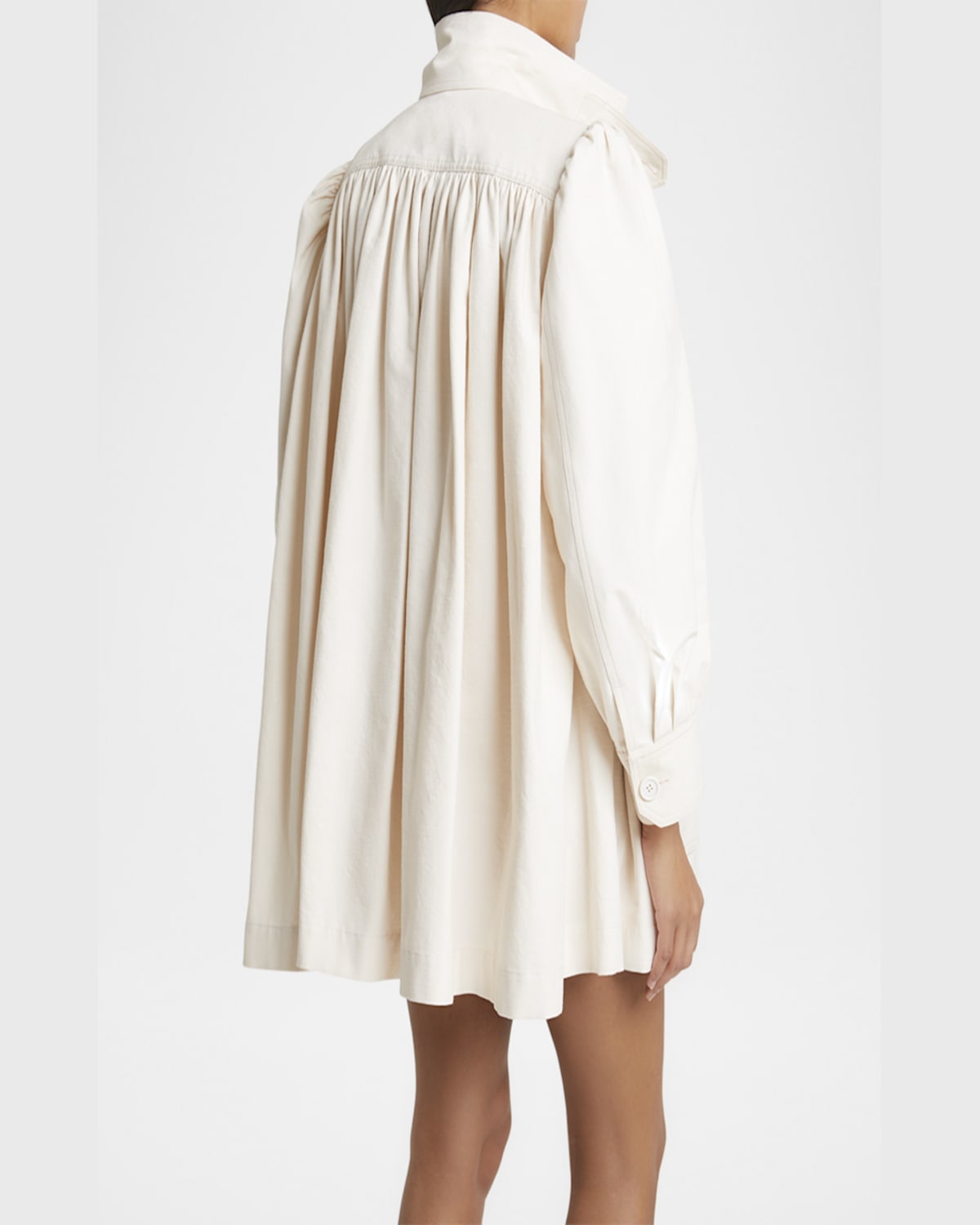 Chloé Puff-sleeve Cotton Canvas Utility Jacket In Tender Pink