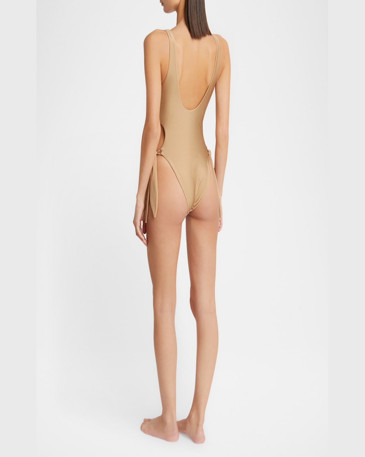 Chloé Flamingo Print Cutout One-piece Swimsuit In Delicate Pink