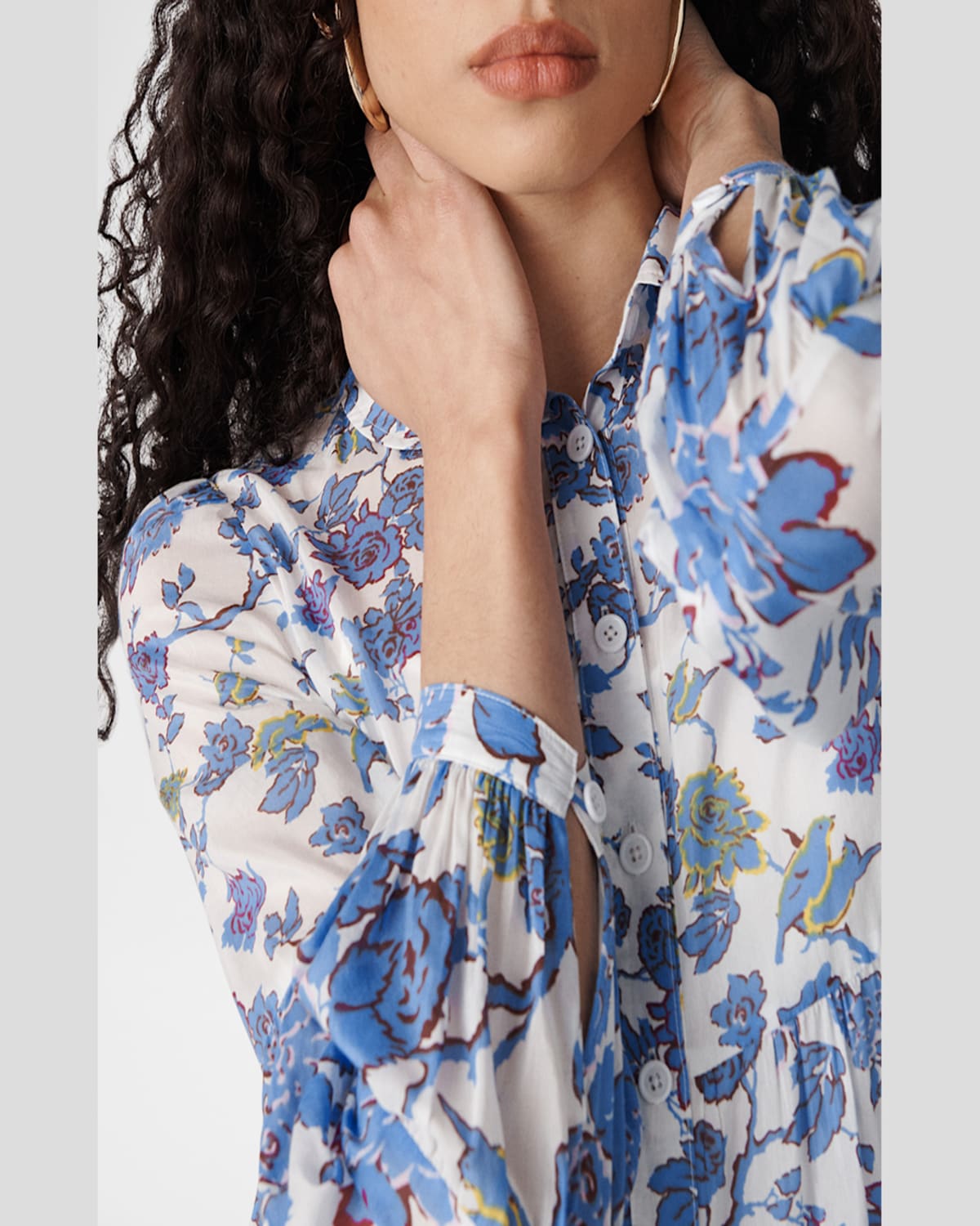 Diane Von Furstenberg Kiara Tiered Floral-print Midi Dress In China Vine Degrade