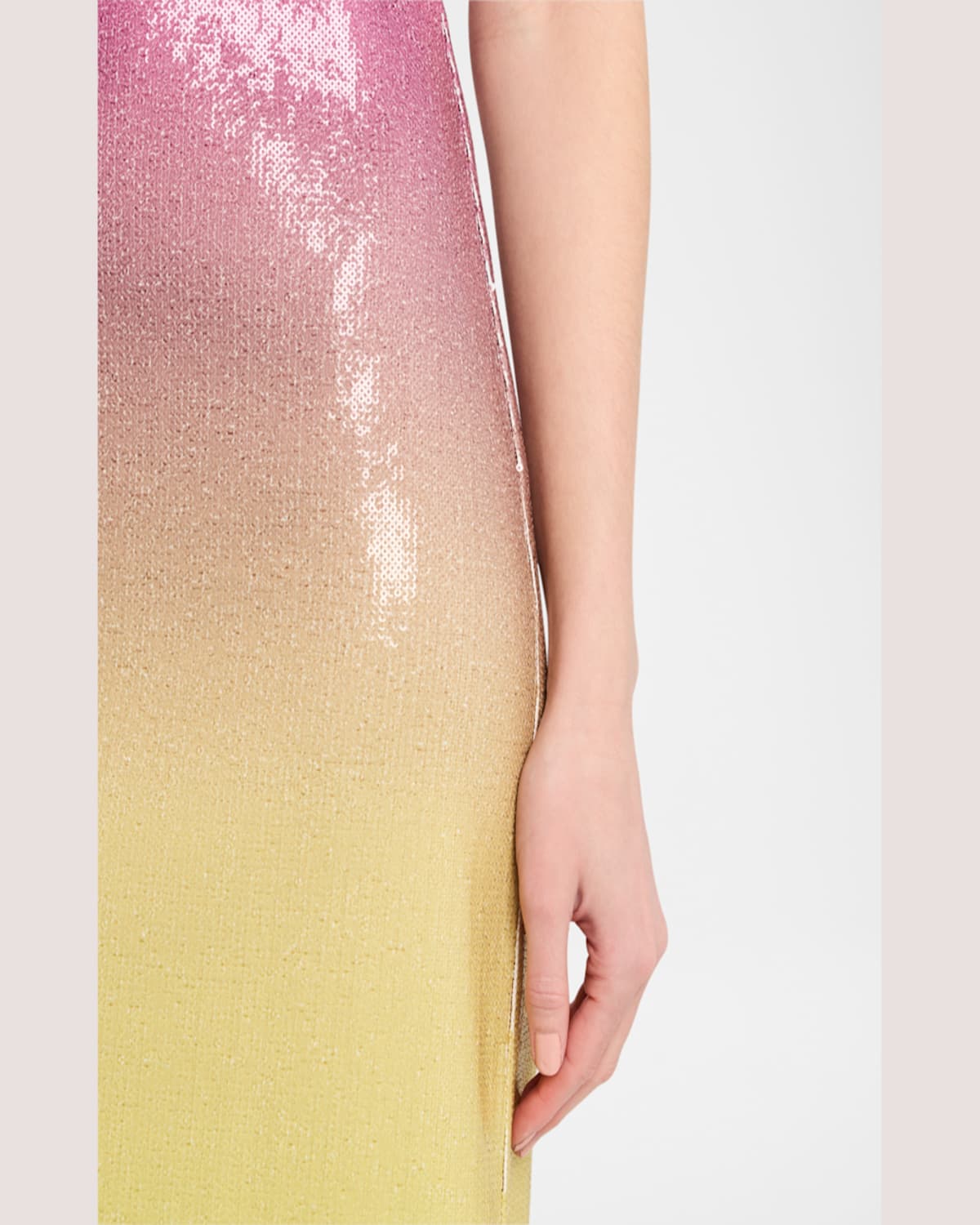 DIANE VON FURSTENBERG ALESSA SLEEVELESS OMBRE SEQUIN MIDI DRESS 