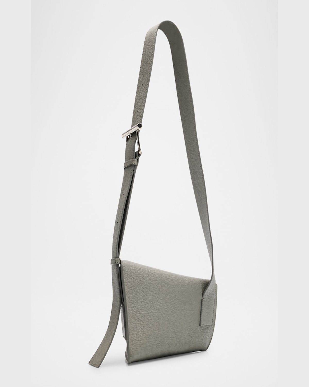 Alexander Mcqueen Leather The T-bar Sling Cross-body Bag In Pecan Silver