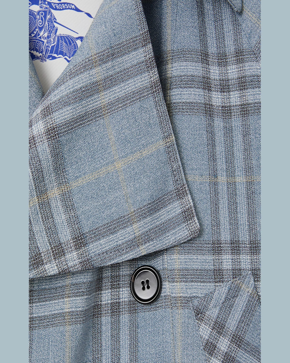 Shop Burberry Check Double-breasted Short Trench Coat In Gale Ip Check