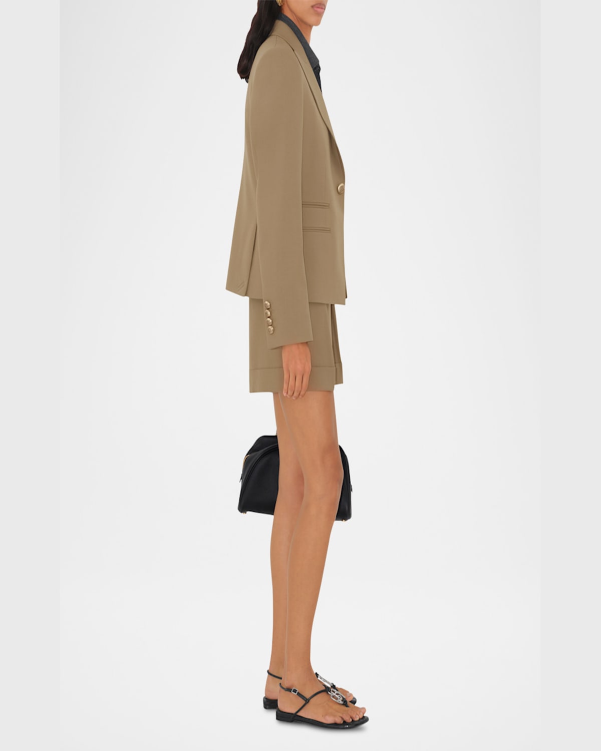 Burberry Wool Single-breasted Blazer In Puddle