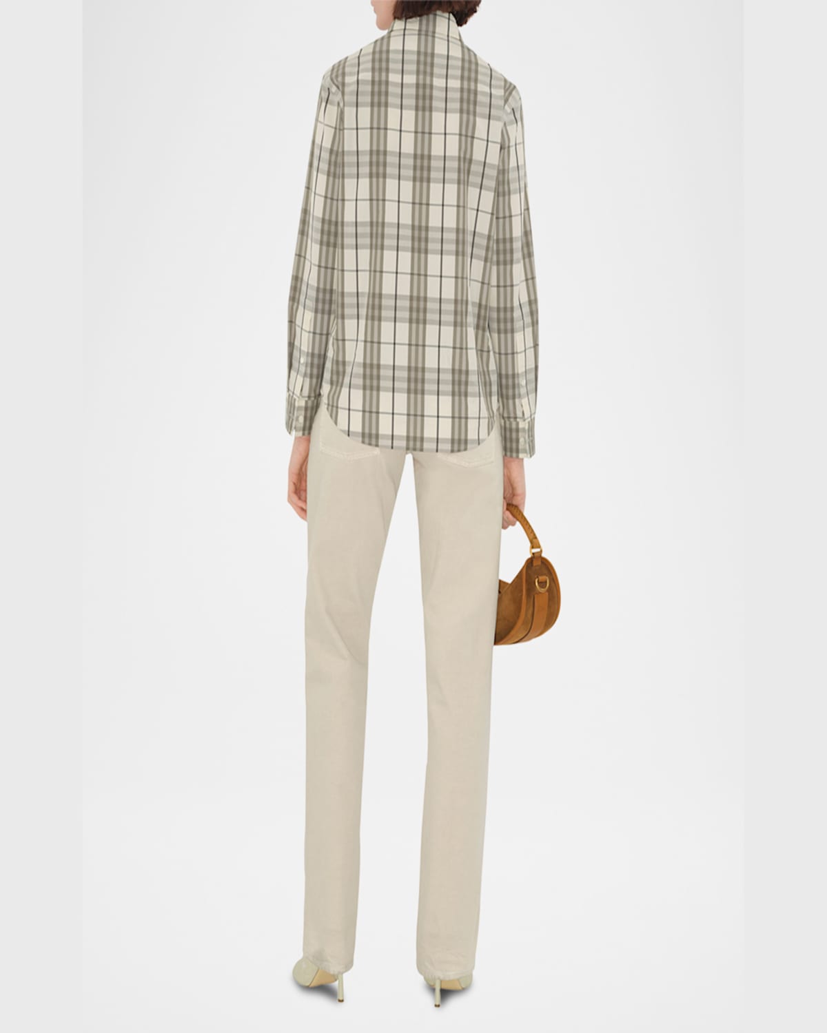 Shop Burberry Check Cotton Button-down Shirt In Cotton Ip Check