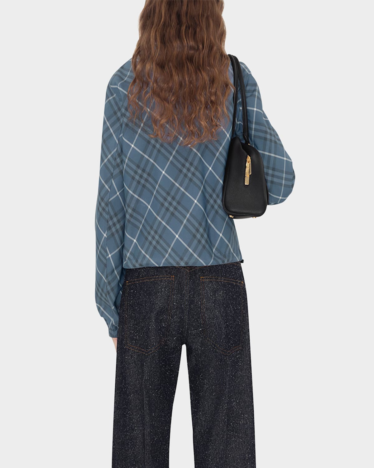 Burberry Women's Embroidered Polyester Reversible Jacket In Pewter Ip Check
