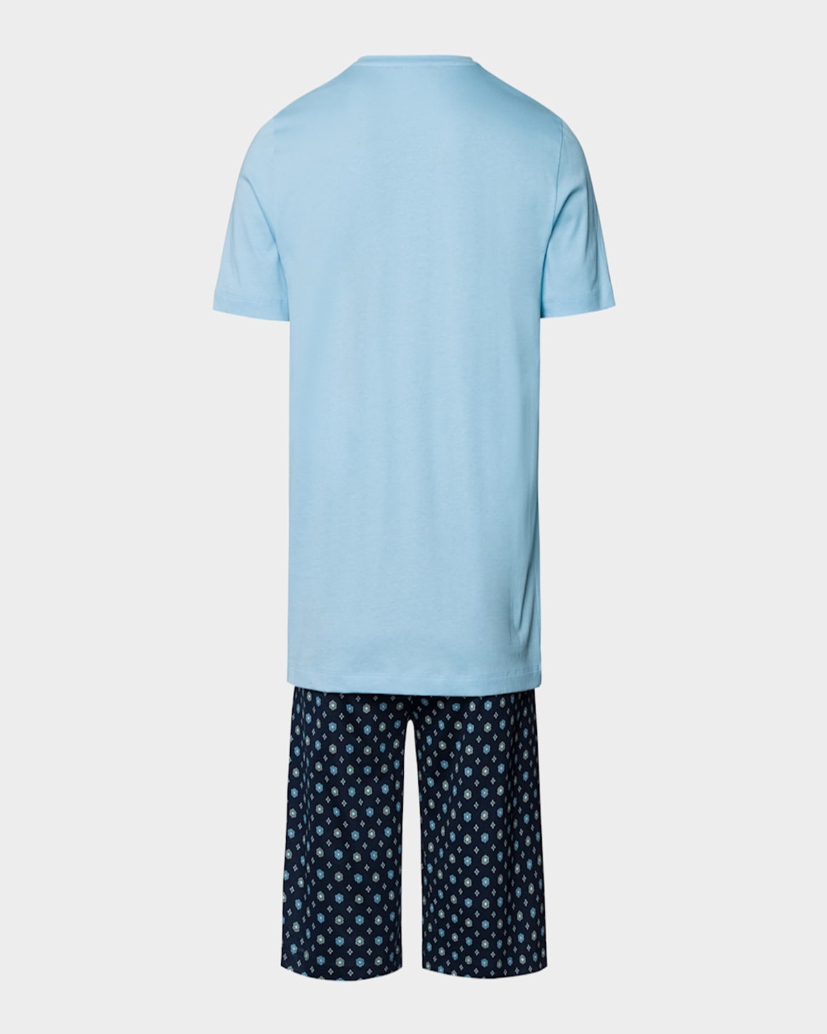 Hanro Cotton Night & Day Pyjama Set In Blue