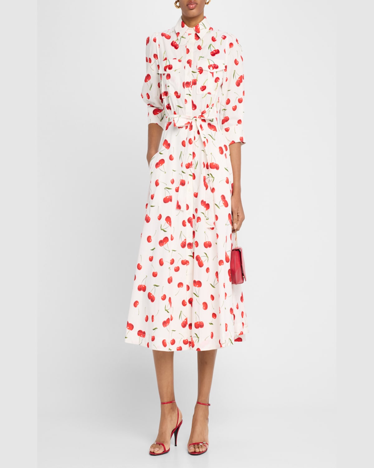 Essentiel Antwerp Hingy Midi Shirtdress In Off White