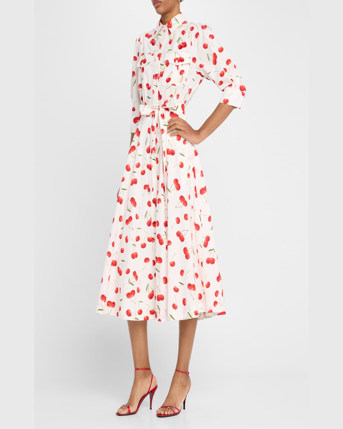 Essentiel Antwerp Hingy Midi Shirtdress In Off White